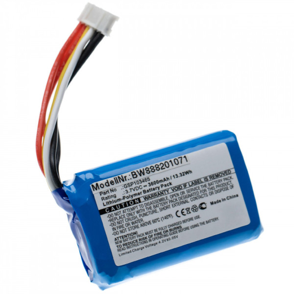 Batterij voor JBL Link 10, als GSP103465, Li-Polymer, 3.7 V, 3600 mAh