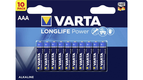 VARTA Recharge Accu Power Micro AAA, HR03, LR03, 1.2V, 800mAh, 4er Blister,  wie R3, R03, LR03, AAA